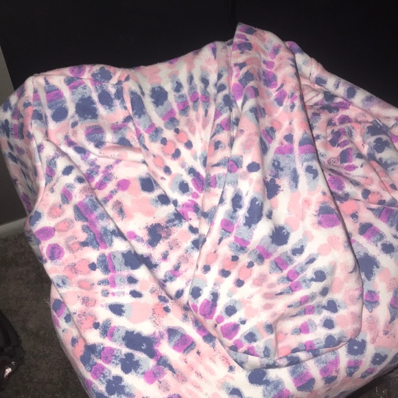 Cropped tye dye hoodie- sz 8 kids - brand justice - Picture 2 of 3